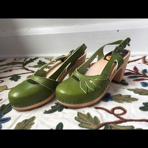 Green Swedish Hasbeens Sandals